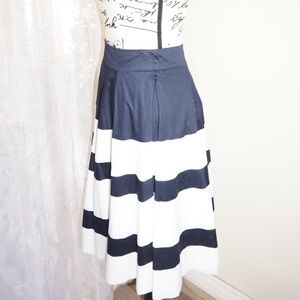 Amanda + Chelsea Navy & White Skirt